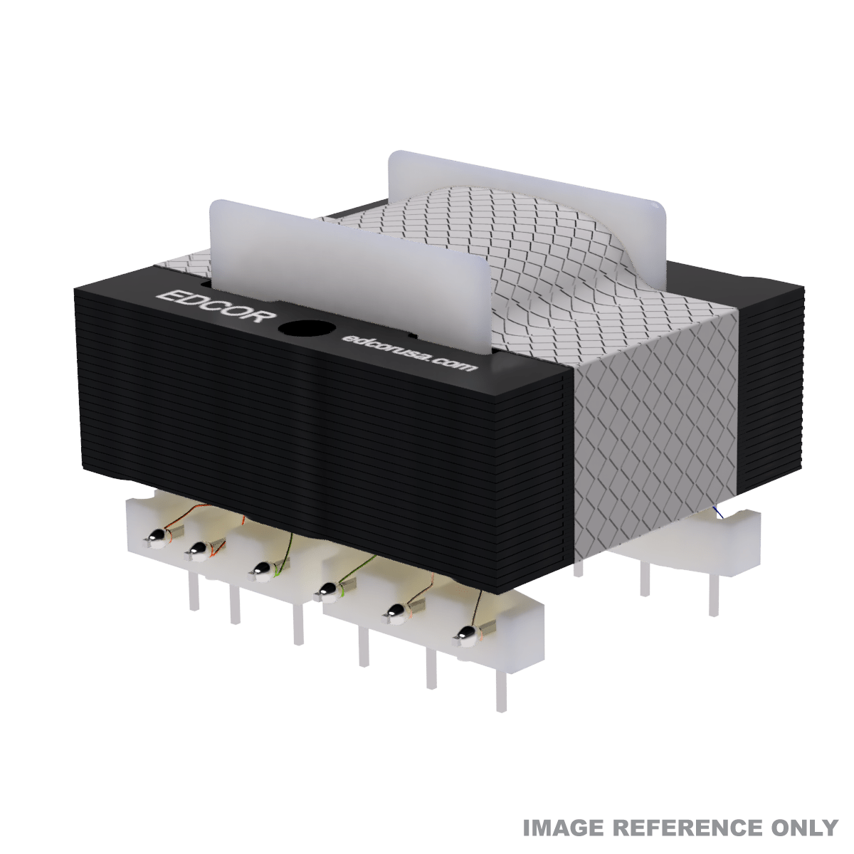 EDCOR EI625 x 0.625 in. 12 pin PCB mounted transformer with copper shield reference image