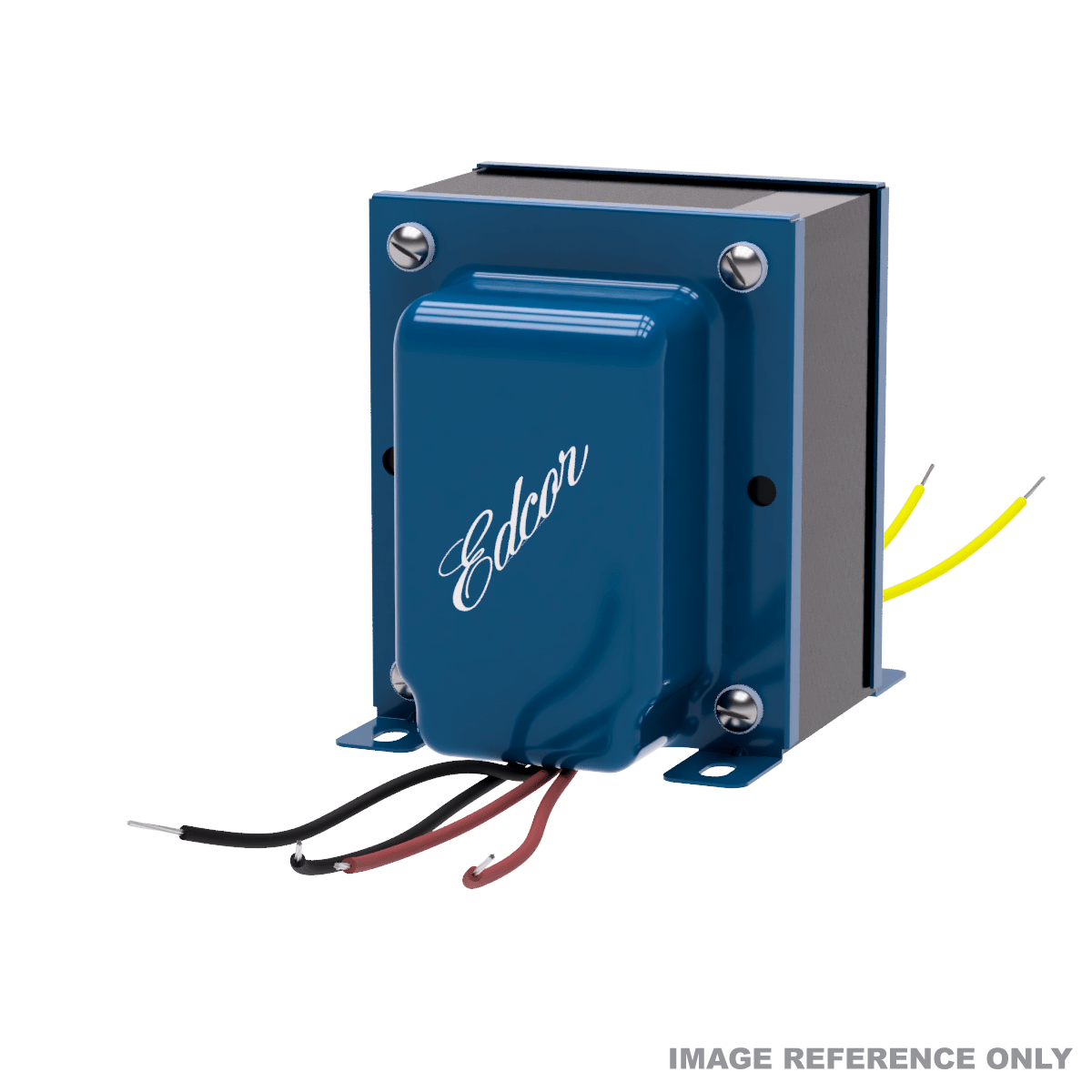 EDCOR EI125 x 2" vertical transformer with blue end bells - Reference image