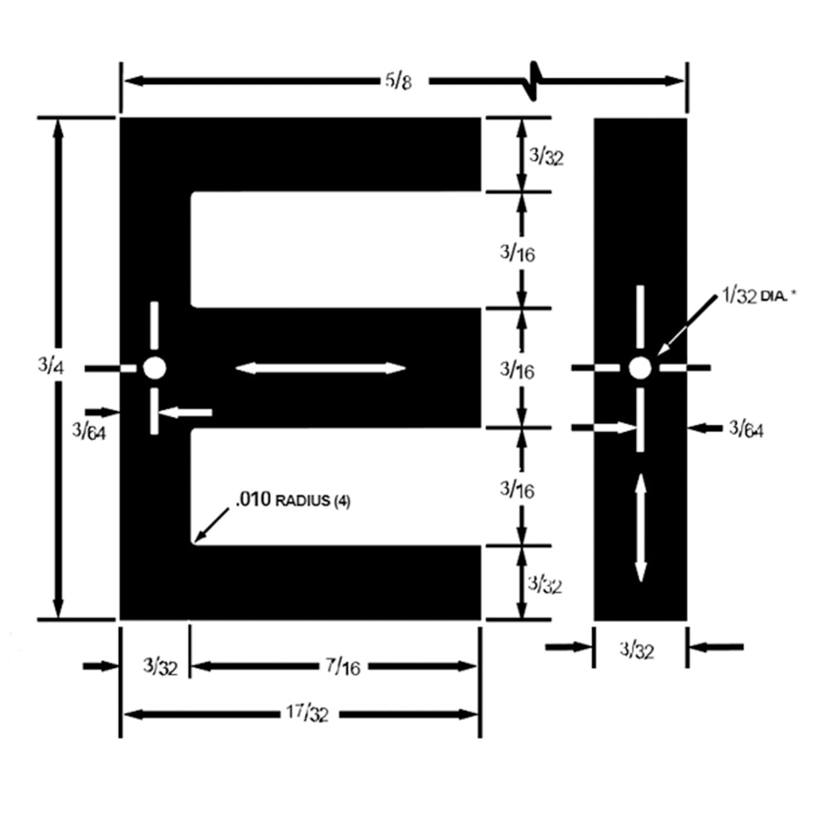 EDCOR Steel Lamination EI 187, M6 29 Gauge Orientated Single Phase Steel Lamination (1 string).
