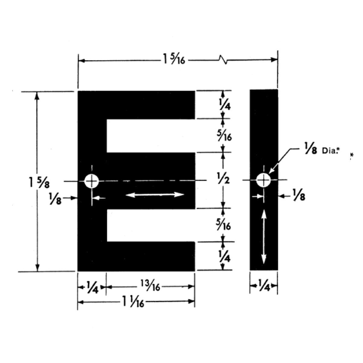 EI 50, M6 29 Gauge Orientated Single Phase Steel Lamination (1 string).