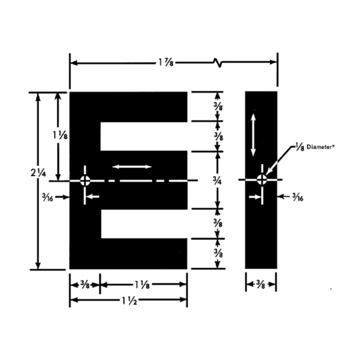 EI 75, M6 29 Gauge Orientated Single Phase Steel Lamination (1 string).