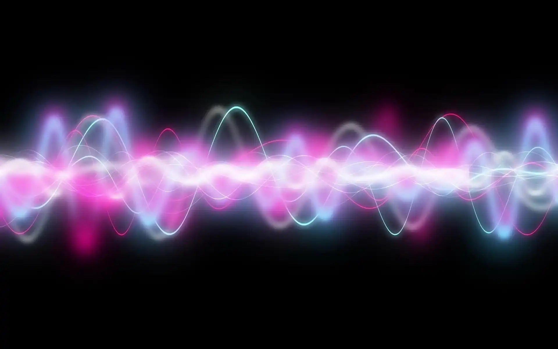 Neon wave sound design light-up necklace