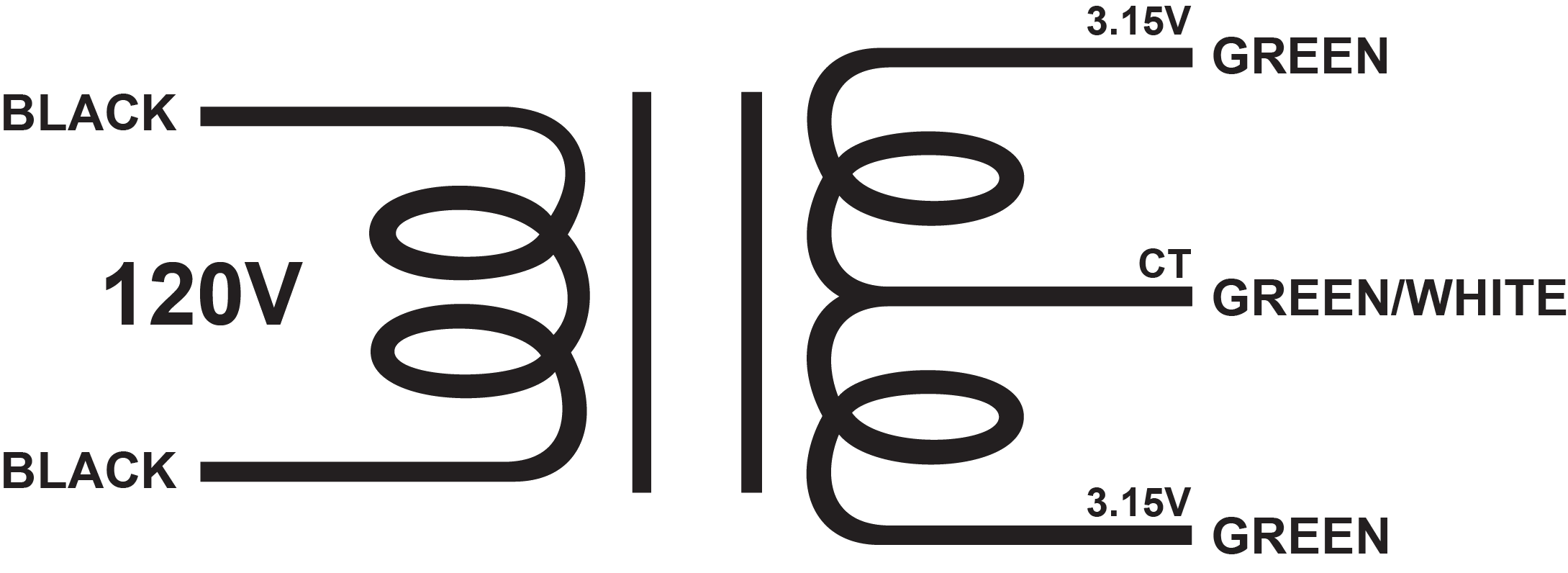 EDCOR Low Voltage Power Transformers LVP6.3-1.5 (6.3V@1.5A CT) 120V, 60Hz.