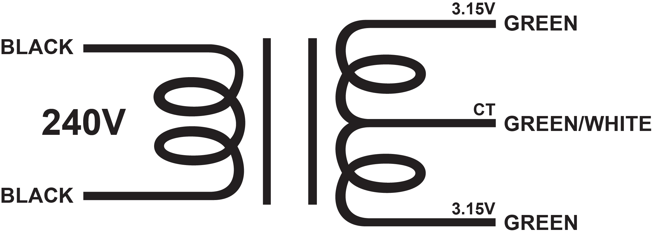 EDCOR Low Voltage Power Transformers LVP6.3-1.5 (6.3V@1.5A CT) 240V, 50 60Hz.