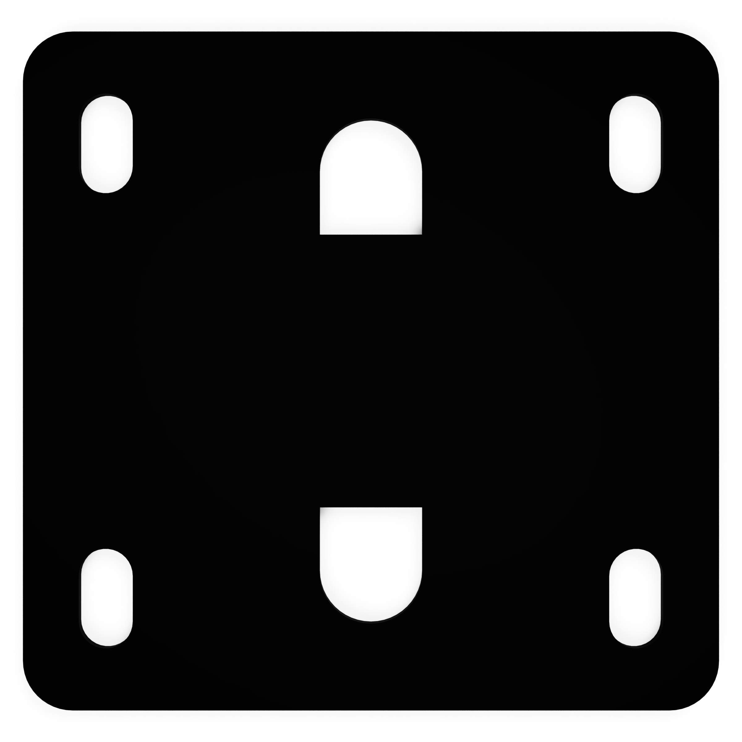 EDCOR Insulator EI100 x 1" Vertical End Bell Mounting Pad/Insulator