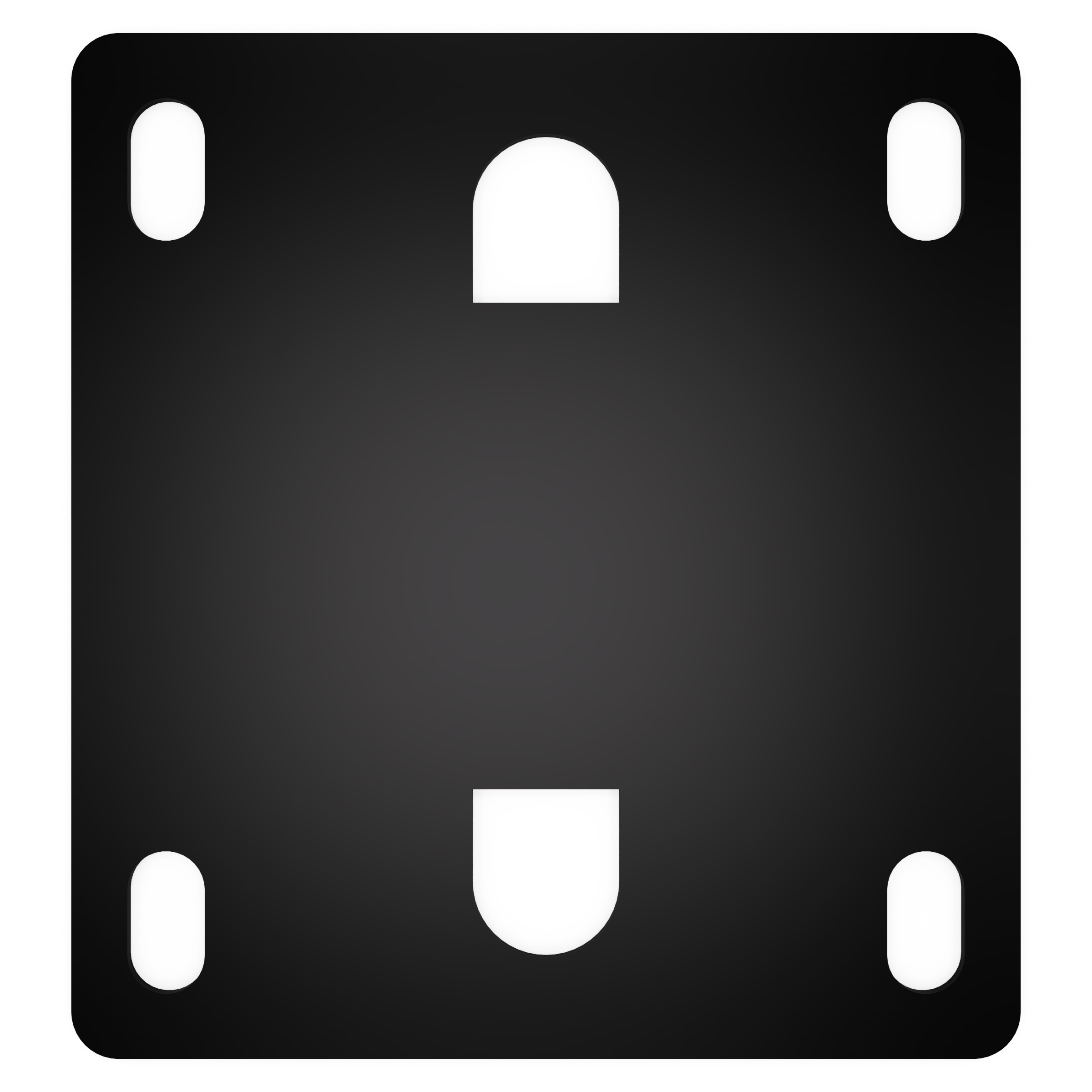 EDCOR Insulator EI100 x 1 1/2" Vertical End Bell Mounting Pad/Insulator