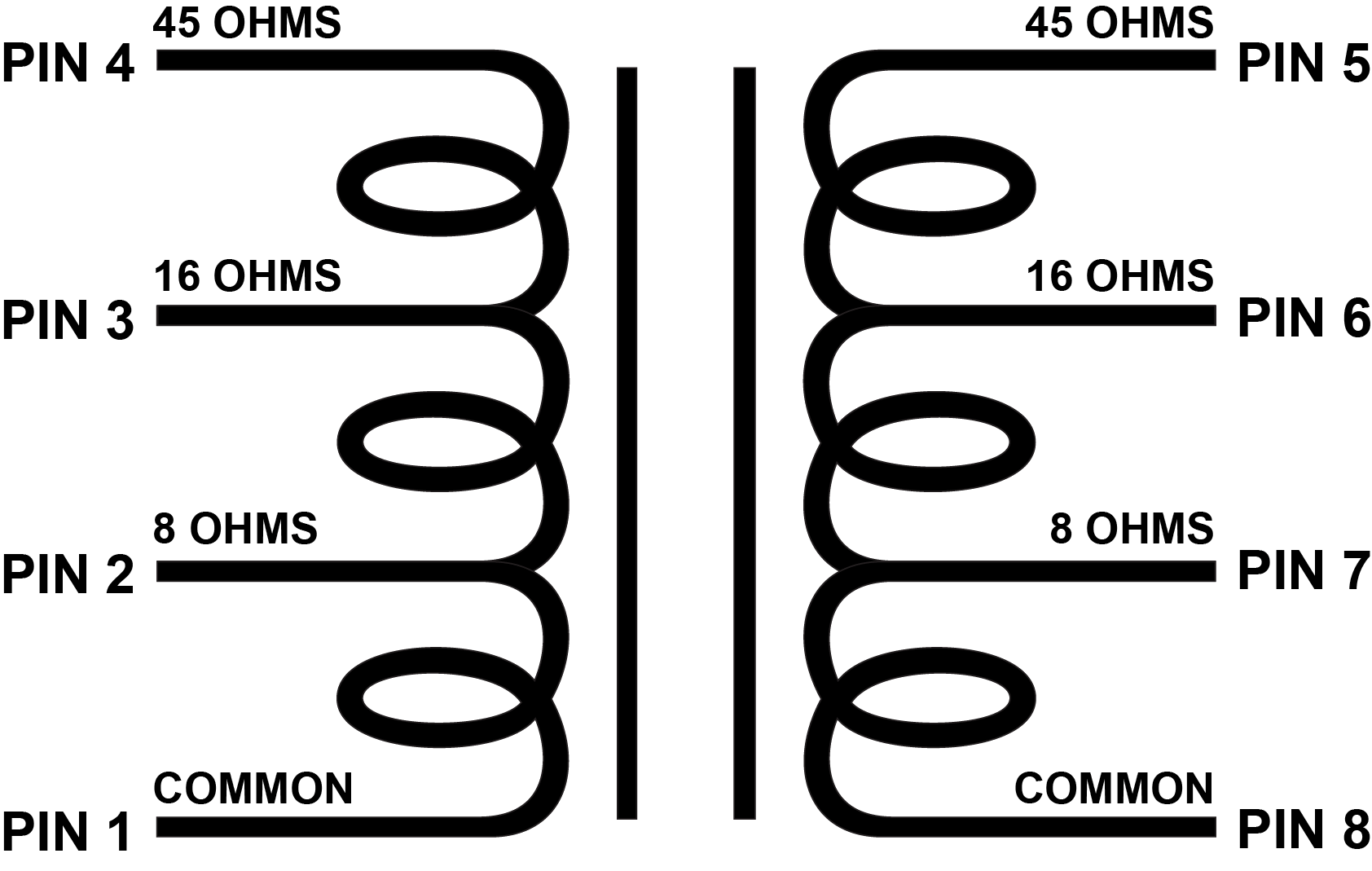 EDCOR Audio Matcher UMM Series - 1/2W unbalanced multi tapped line matching transformers. UMM-11 (8 Ω 16 Ω 45 Ω)