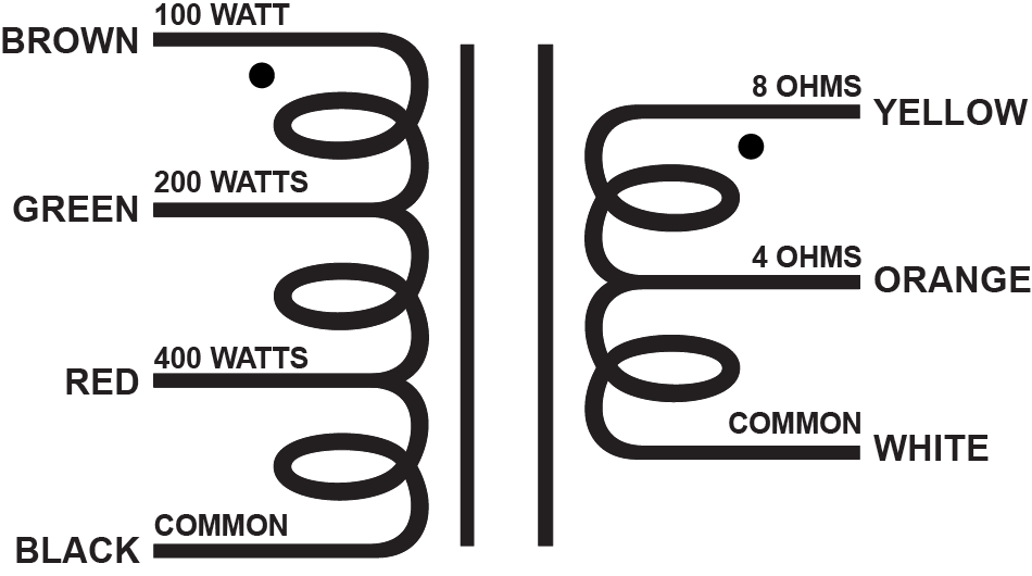 EDCOR Speaker Distribution WS400 - 400W speaker side audio distribution transformer.