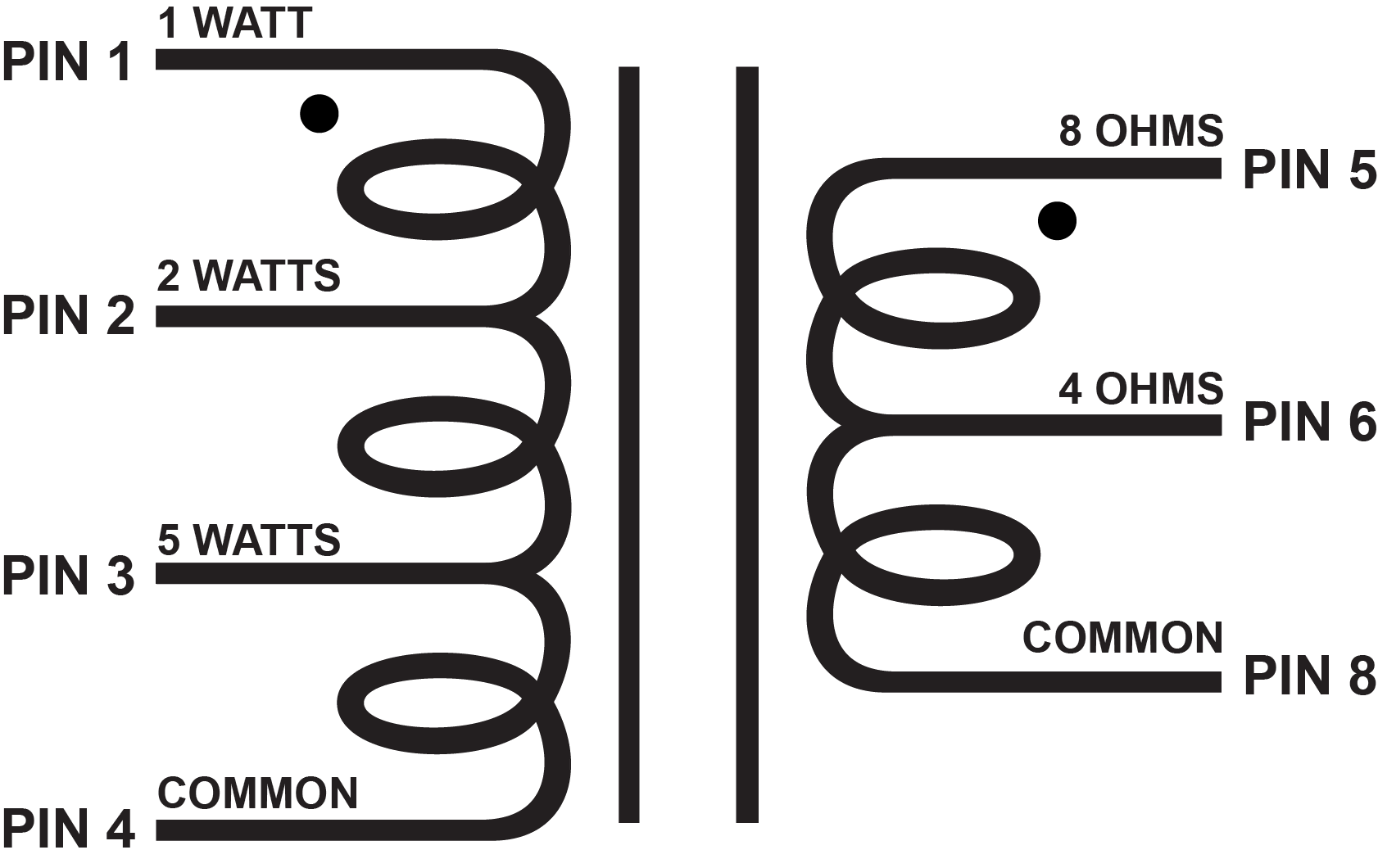 EDCOR Speaker Distribution WS5 - 5W speaker side audio distribution transformer.