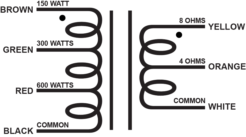 EDCOR Speaker Distribution WS600 - 600W speaker side audio distribution transformer.