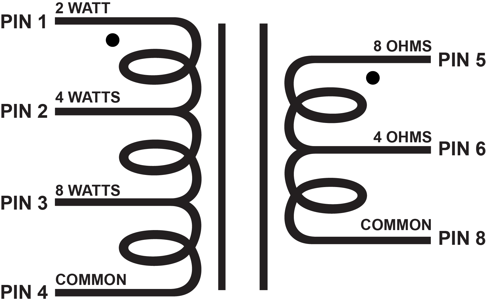 EDCOR Speaker Distribution WS8 - 8W speaker side audio distribution transformer.
