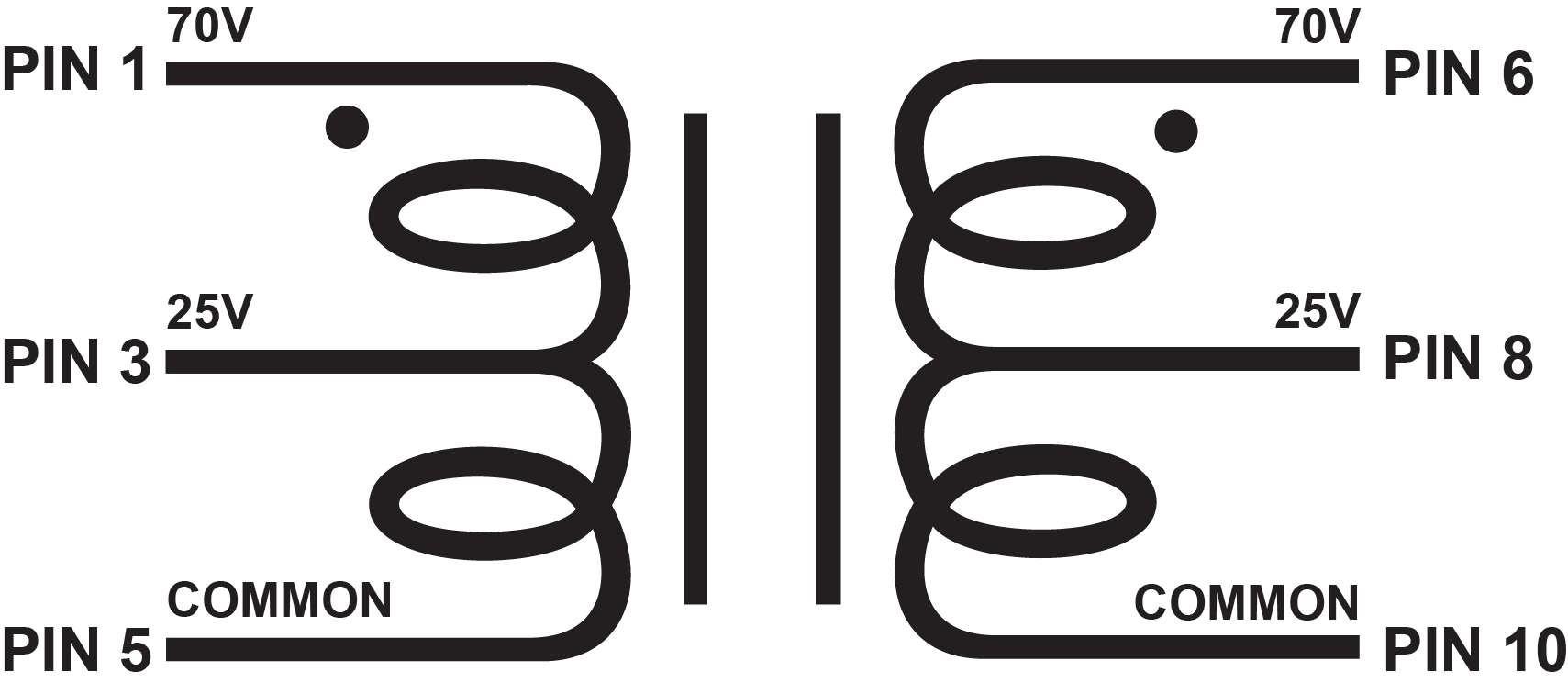 EDCOR Distribution Matcher WSM7060 - 60W voltage distribution matching transformer.
