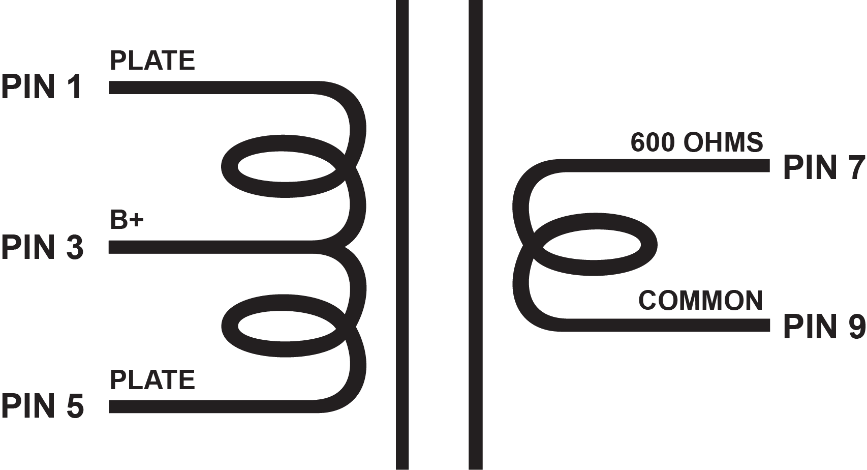 EDCOR Push-Pull Output Transformer XPP1-15K - 1W, 15K Ohms push-pull tube output transformer.