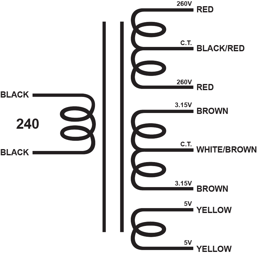 XPWR291 - 560V@250mA CT, 6.3V@4.8A CT, & 5V@3A.