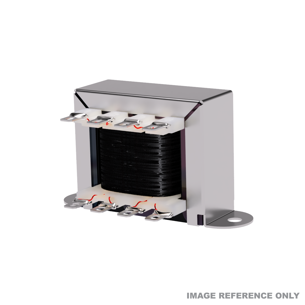 EDCOR EI063 x 0.75 in. horizontal transformer with channel/frame and terminals - Reference image