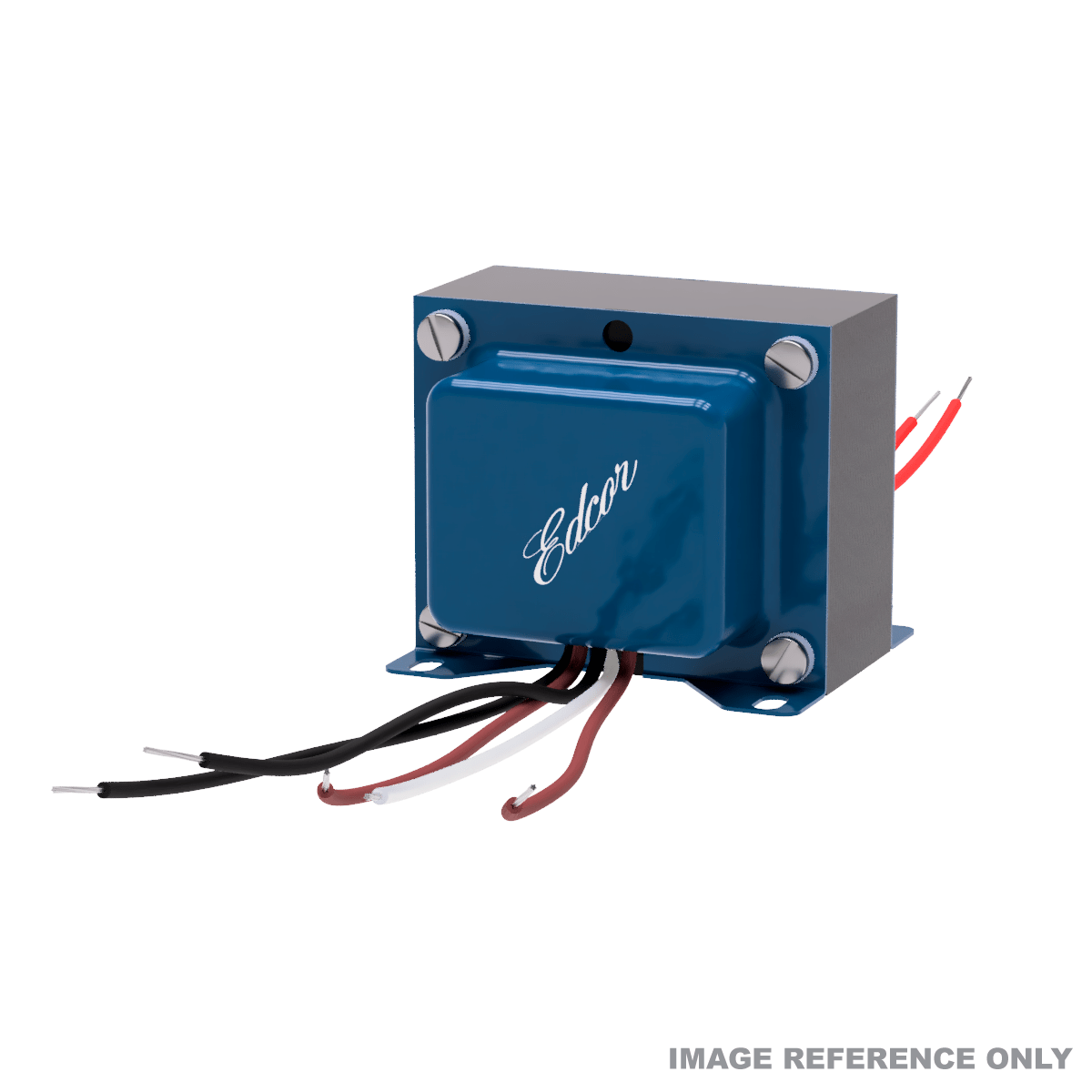 EDCOR EI100 x 1 in. horizontal transformer with blue end bells - Reference image