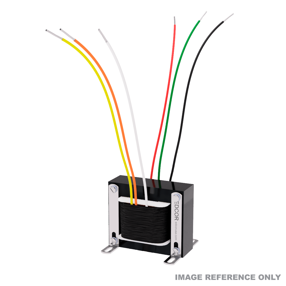 EDCOR EI125 x 1.25 in. horizontal transformer with brackets - Reference image