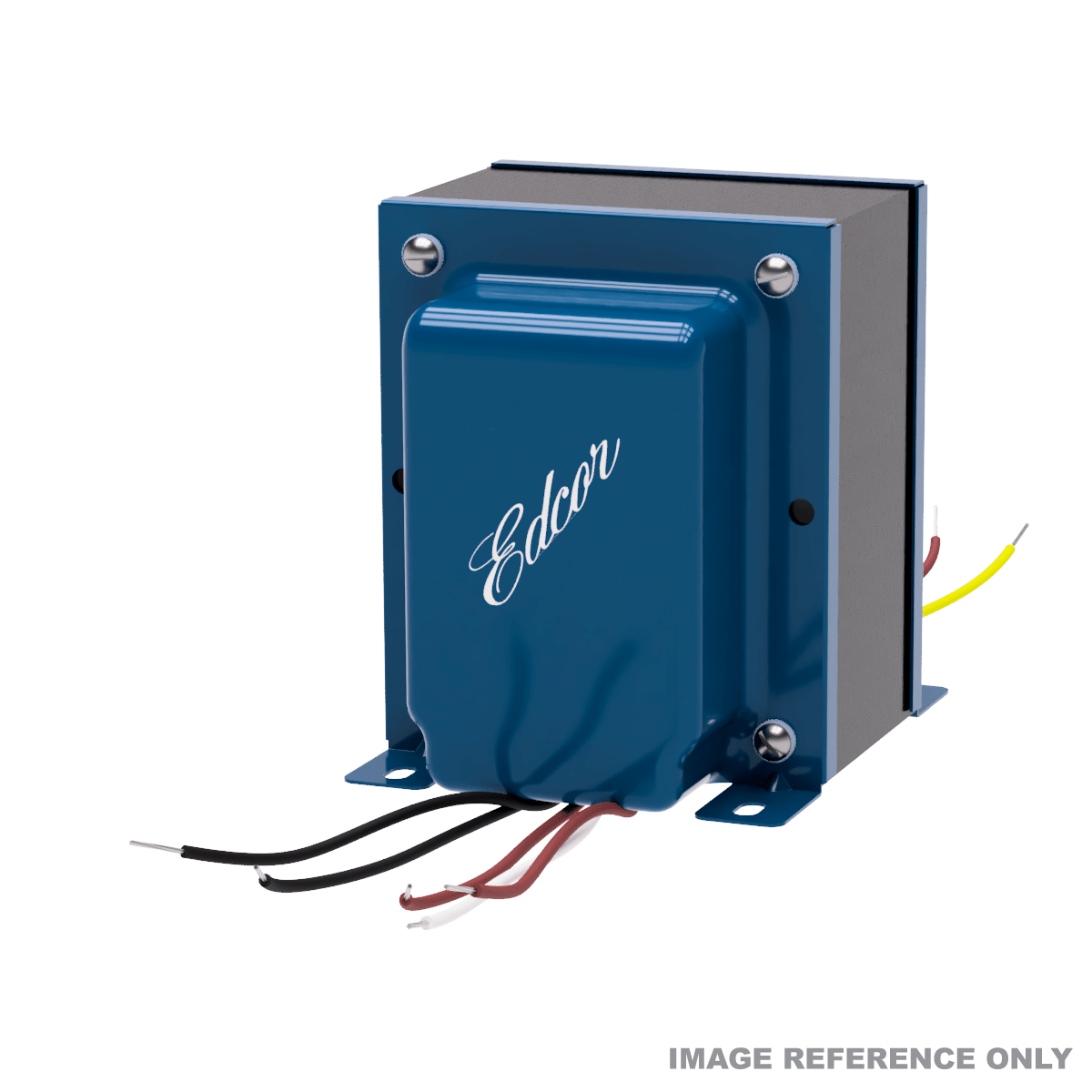 EDCOR EI150 x 2.5 in. vertical transformer with blue end bells reference image