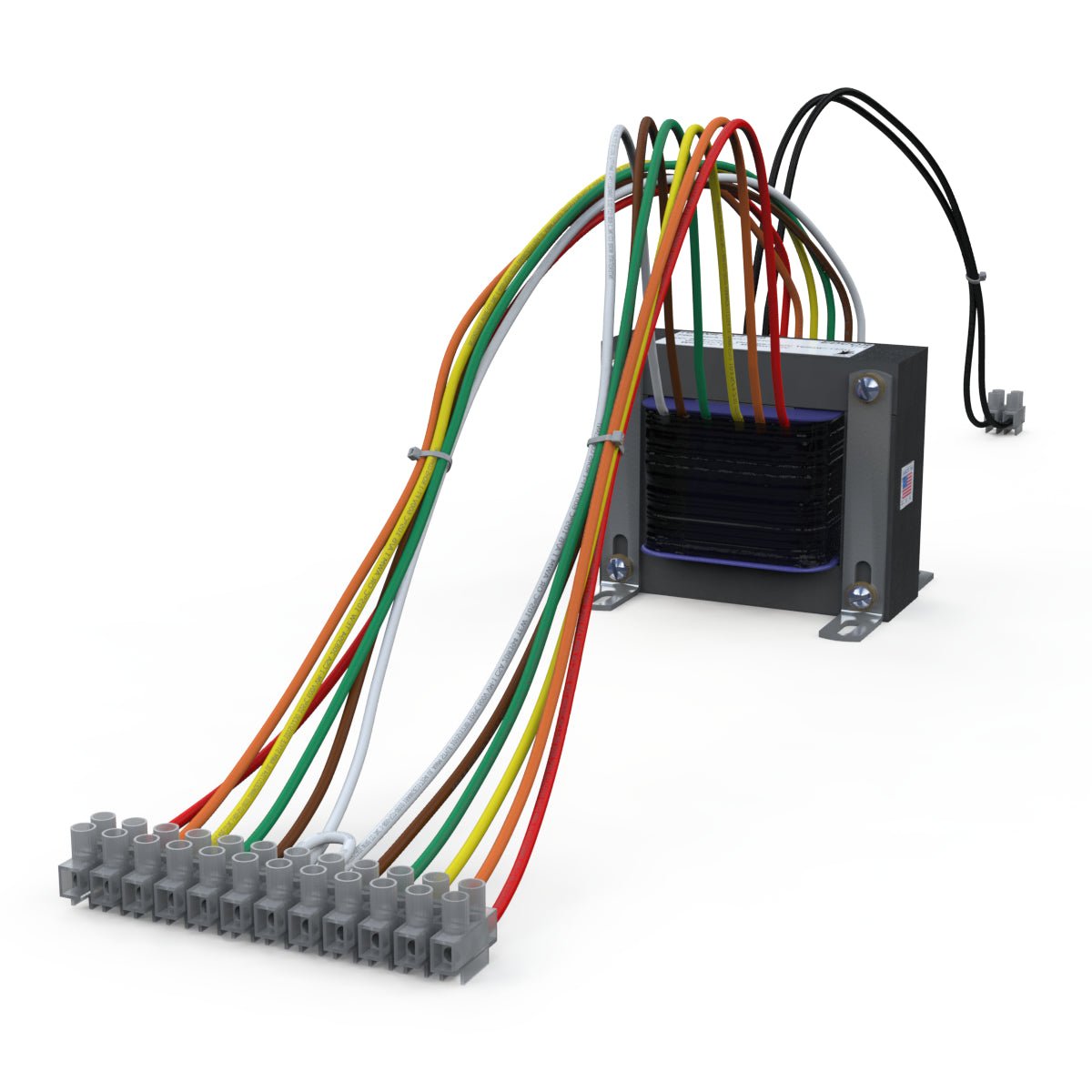 EDCOR EI125 x 1.25 in. horizontal transformer with brackets and connectors- Reference image