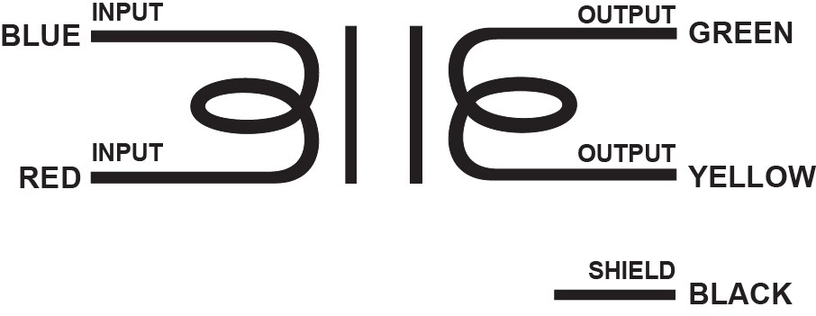 EDCOR Ribbon Microphone Matching Transformer RMX1 - 1:37 ratio base on the 1953 RCA transformer - Schematic