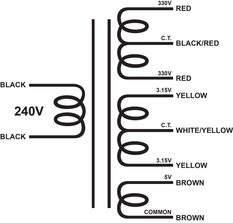 XPWR047 - 660V@120mA CT, 6.3V@2.5A CT, & 5V@3A