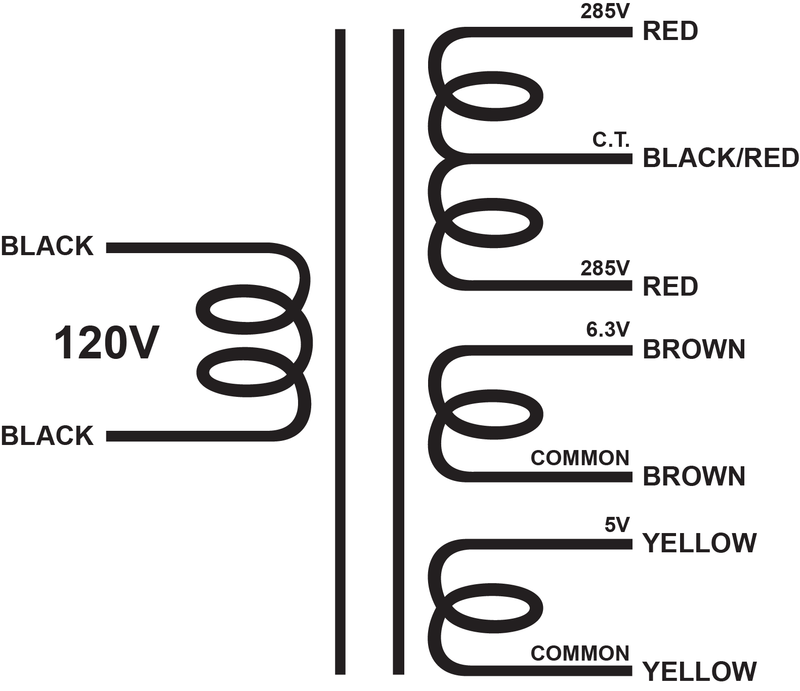 XPWR049 - 570V@220mA CT, 6.3V@2.9A, & 5V@6A