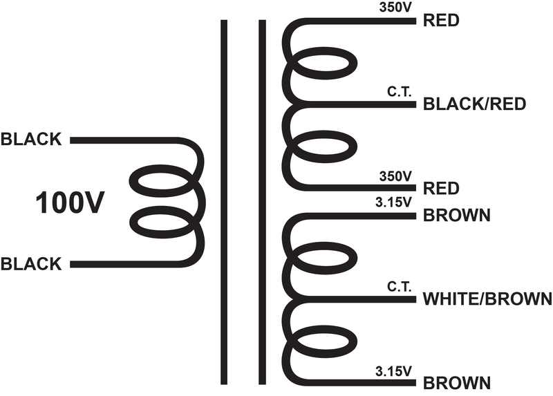 XPWR113 - 700V(350-0-350)@150mA CT & 6.3V(3.15-0-3.15)@5A CT