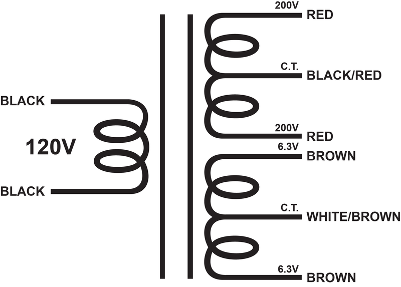 XPWR115 - 400V@50mA CT & 12.6V@1A CT