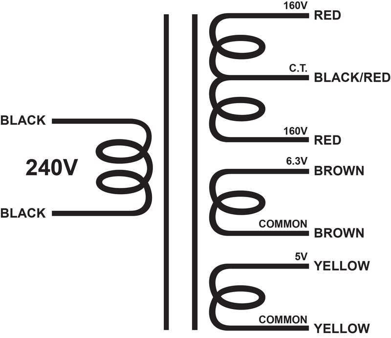 XPWR199 - 320V@200mA CT, 6.3V@4.5A & 5V@2A