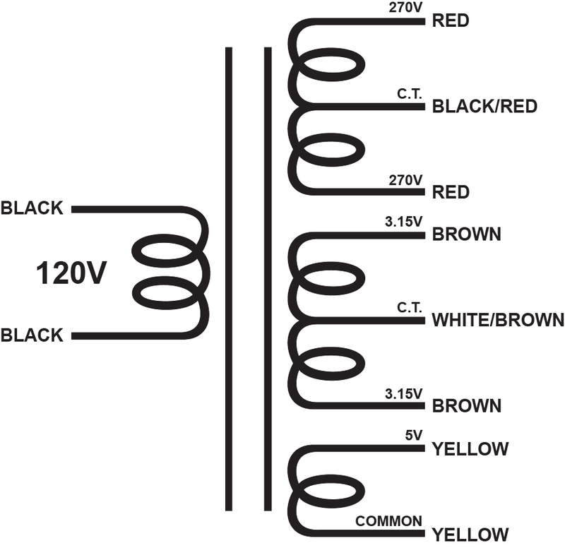 XPWR224 - 540V@125mA CT, 6.3V@3A CT, & 5V@2A