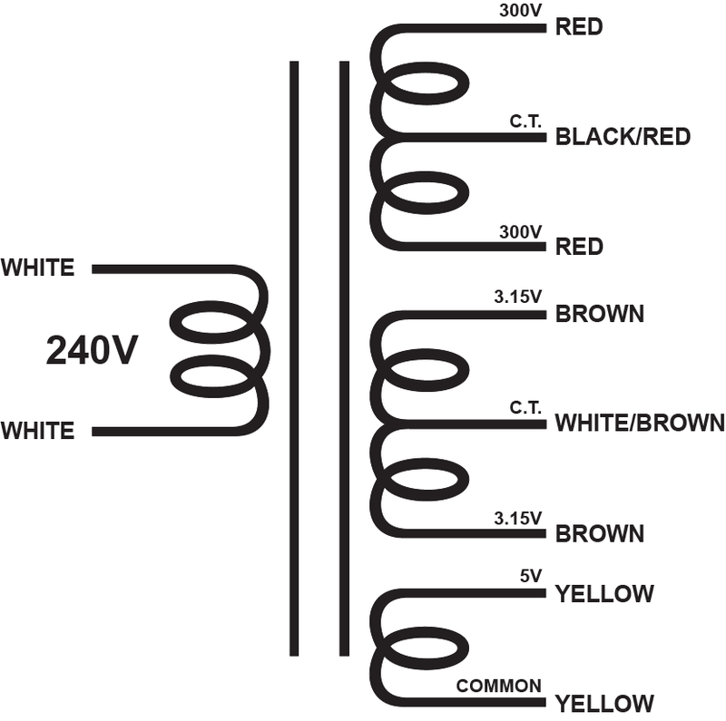 XPWR284 - 600V@250mA CT, 6.3V@4.8A CT, & 5V@3A.