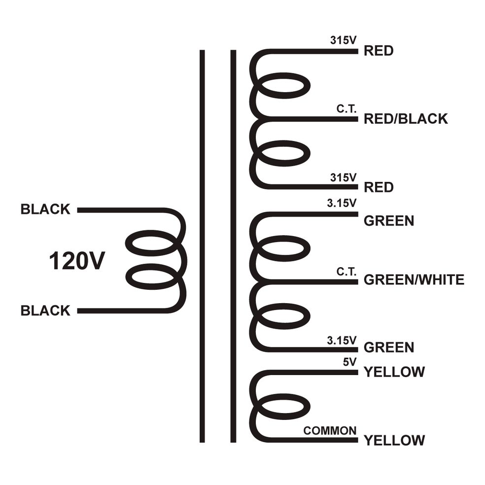 XPWR285 - 630V@100mA CT, 6.3V@2.25A CT, & 5V@3A.